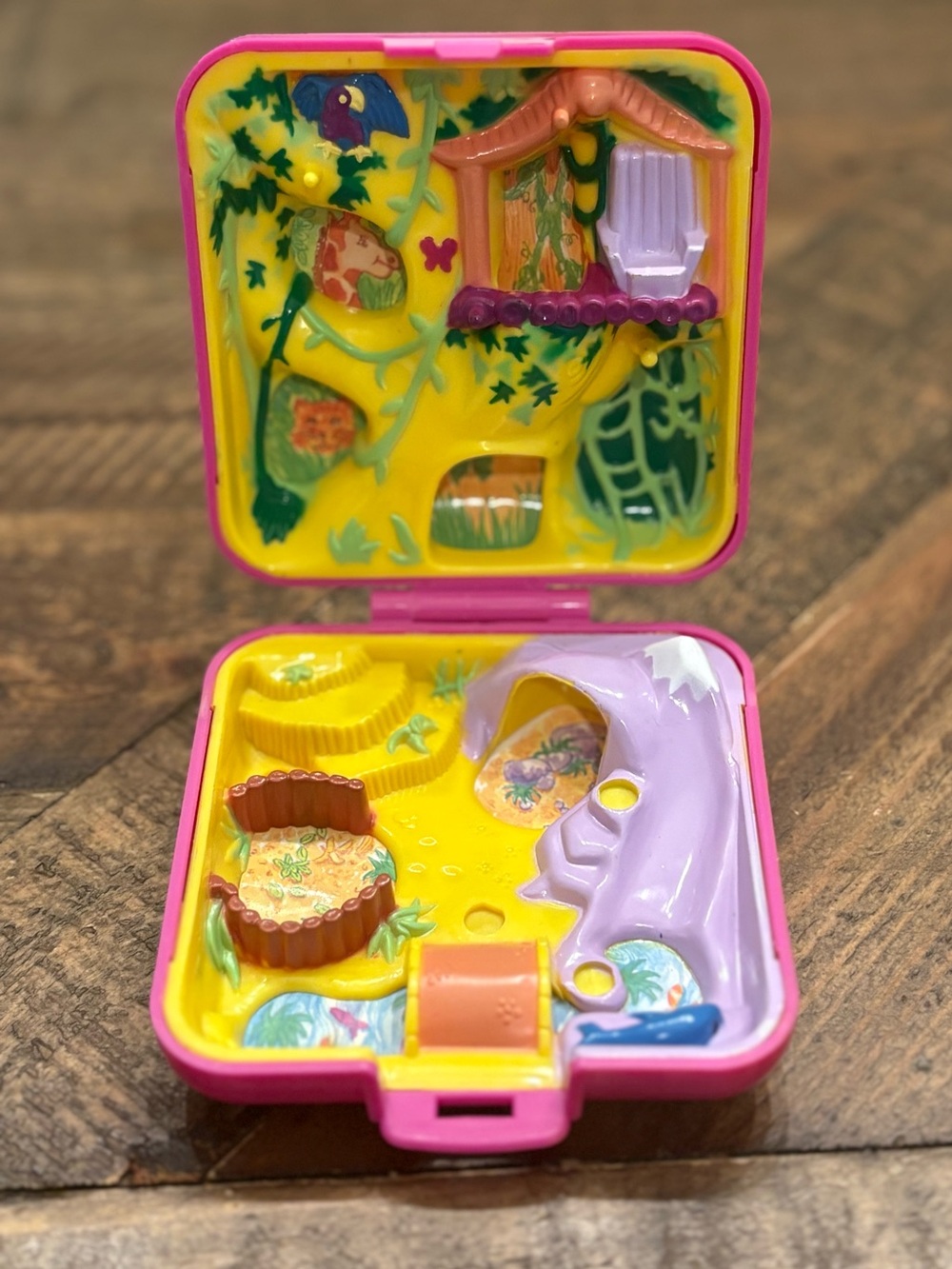 Vintage Bluebird Polly Pocket - Wild Zoo World Park - Playset only (1989)